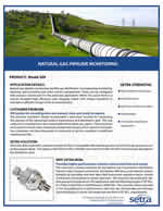 setra 209; oil and gas; natural gas pipeline; pressure transducers; pressure monitoring
