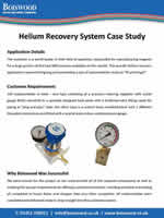 helium recovery system; pressure regulators; gauges; oil and gas